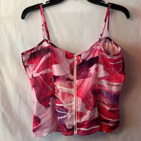 Pink Marble Structure Corset Top Size 14 - Picture 2 of 4